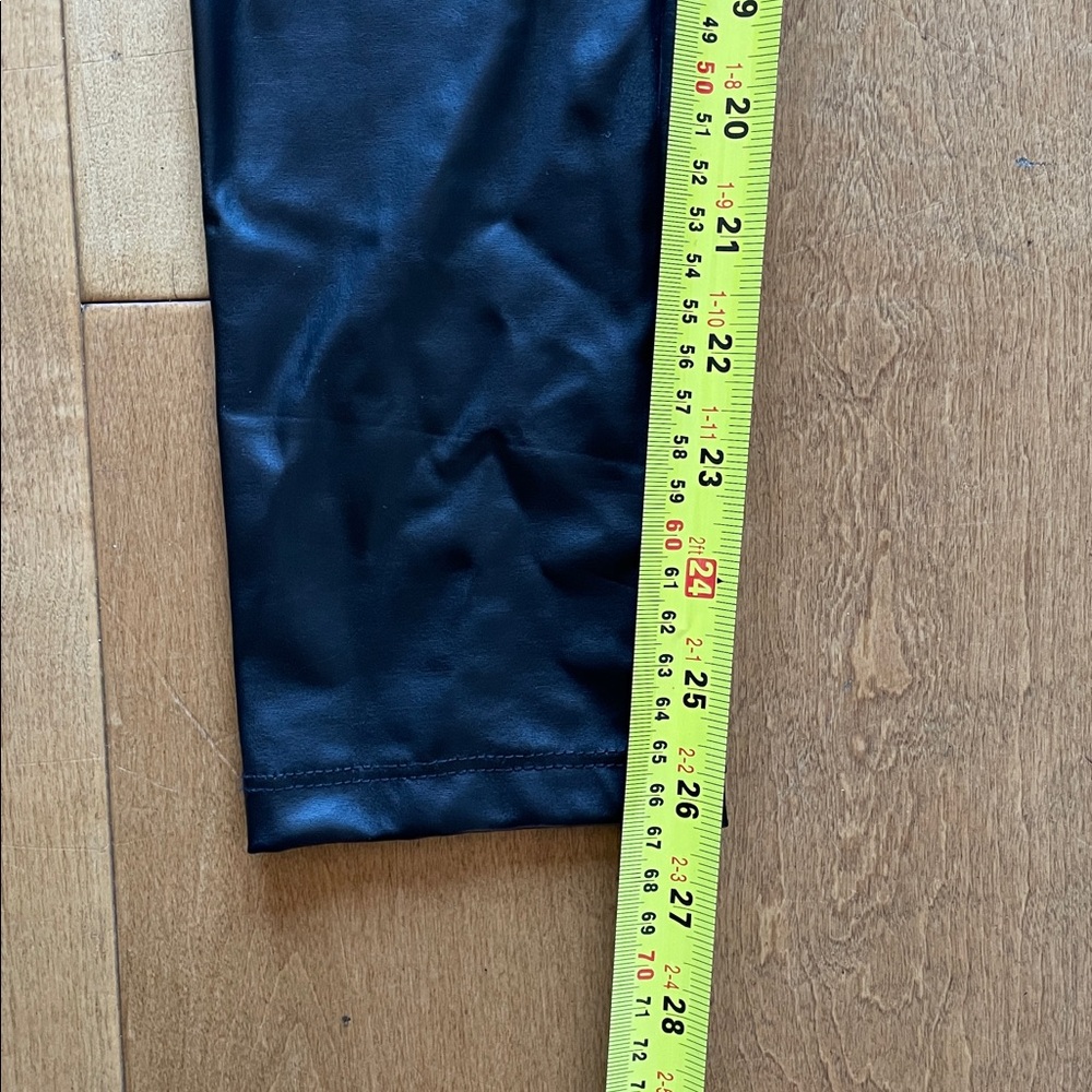Girls Zara black Faux leather leggings - Picture 3 of 3